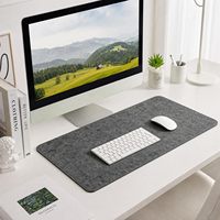 Tapis de bureau en feutre écologique à prix d'usine avec tapis de souris antidérapant intégral, tapis d'ordinateur de bureau pour protection de clavier