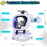 Simulador de Vuelo de Helicóptero y Avión VR para Niños, de Acero y Fibra de Vidrio, para Interiores, 1 Jugador, para Escuelas, Aeropuertos, Centros Comerciales, STARAMUSE