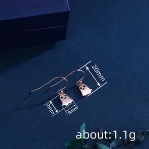 Boucles d'oreilles fantaisie en forme de fantôme doré pour femmes et hommes, bijoux en alliage mignons, boucles d'oreilles à la mode, cadeau de fête, style unisexe - Product Image 6