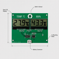 Module d'affichage de température et d'humidité DJ, double écran LCD, capteur numérique thermo-hygromètre, alimentation par batterie 3V, panneau intégré OEM
