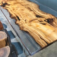 Table en résine Offre Spéciale de haute qualité, bureau de salle à manger, Table en résine époxy de rivière en bois