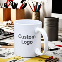Tasses à sublimation en porcelaine de 11 oz en gros, vierges, personnalisables pour cadeaux d'affaires, OEM/ODM, logo personnalisé, sans BPA, anti-fuite