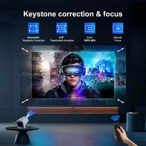 Android TV Xách Tay 180 Độ Trần Chiếu Xoay HD 1080P Proyector 4K 15000 Lumen Wifi Màu Xanh Răng <span class=keywords><strong>Mini</strong></span> Thông Minh Máy Chiếu - Product Image 3