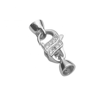 Bracelet de serrure de haute qualité en gros fermoir en zircon fabrication de bijoux bricolage fermoirs de homard en argent sterling 925 pour collier de pierres précieuses