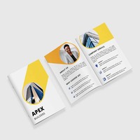 Impression de brochures pliables personnalisées de haute qualité, service d'introduction d'entreprise, dépliant