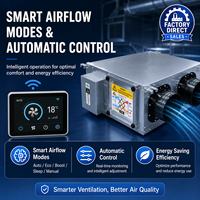 Système de ventilation à récupération de chaleur DC Inverter 800m³/h avec écran tactile et télécommande