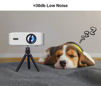 Projecteur Vidéo L9W Ultra Amélioré Full HD 1080P 15000 Lumens Haute Luminosité Portable Android WiFi pour Cinéma Maison et Jeux