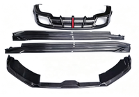 Kit carrosserie en fibre de carbone style AE pour Porsche Panamera 976 : lèvre avant, jupes latérales, diffuseur arrière, spoiler