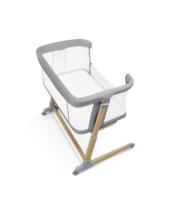 Berceau mobile réglable en hauteur avec berceau de chevet en maille à 4 côtés pour bébé