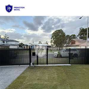 Trang Trí Sân Vườn Sơn Bột Màu Đen Kim Loại Bảng Điều Chỉnh Nhôm Dọc Lưỡi <span class=keywords><strong>Batten</strong></span> Hàng Rào Và Cổng Cho An Ninh Nhà - Product Image 4