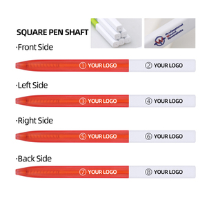 <span class=keywords><strong>4</strong></span>-Sided Biểu Tượng Tùy Chỉnh Thân Thiện Với Môi Thời Trang Bút Bi Quà Tặng Khuyến Mãi Cho Khách Sạn & Văn Phòng Đen & Màu Xanh Mực Cơ Thể Nhựa - Product Image 2