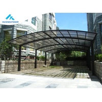 Carports à double toit en aluminium polycarbonate pour 2 voitures