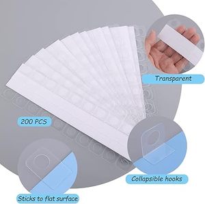 Self-Adhesive Hang Tabs Hole Plastic Hanging Tags Adhesive <b>Display</b> <b>Hooks</b> for Retail - Product Image 1