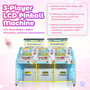 Console de jeu vidéo <span class=keywords><strong>flipper</strong></span> LCD 3 joueurs, équipement de pachinko à billes, machine de jeu d'arcade de rue à monnayeur - Product Image 5