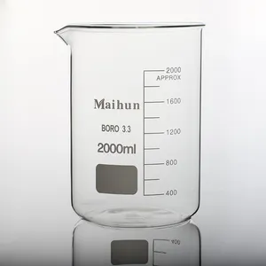 Costo efficace GG-17 borosilicato diverse dimensioni di bicchieri con scala