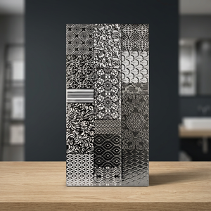 Bon prix, meilleure qualité, mosaïque de cristal irisée décorative de 9 mm, carreaux de céramique de luxe, aspect céramique, carreaux muraux pour salle de bain, extérieur - Product Image 2