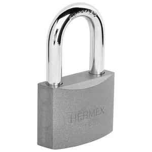 Master con lucchetto in ferro 36 unità con gancio lungo 63 mm in scatola, HERMEX - Product Image 1
