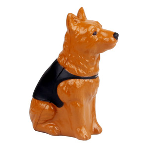 Figura Decorativa de Perro Policía Sentado, de Plástico Suave, para Mascotas - Product Image 3