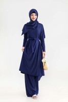Burkini Modeste Personnalisé avec Logo OEM, Maillot de Bain à Manches Longues et Couverture Intégrale pour Femmes Musulmanes, Idéal Plage et Piscine
