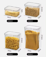 Armoire de cuisine moderne Organisation PET Récipients hermétiques de stockage des aliments 400ml Creative pour pâtes Farine Céréales Fournitures Boîte