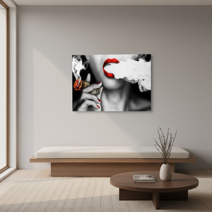 Pósteres <span class=keywords><strong>de</strong></span> Mujer Sexy con Cigarros y Dinero, Labios Rojos, Estilo Art Deco, Impresiones en Lienzo, Arte para Pared del Hogar - Product Image 4
