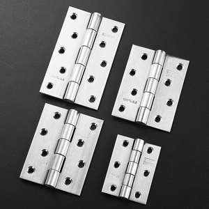 HOHE 4-Zoll Modernes Flach-Scharnier aus Edelstahl, verdickt, gebürstete Oberfläche, 2,5 mm Dicke, 100 kg Tragkraft, für 180°-Türen, 2-Loch, 1 Jahr Garantie - Product Image 1