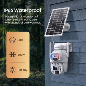 Nouvelle caméra solaire 4G PTZ 6MP 6W avec zoom 36X, double objectif, vision nocturne, carte SD, cloud et projecteur extérieur - Product Image 6