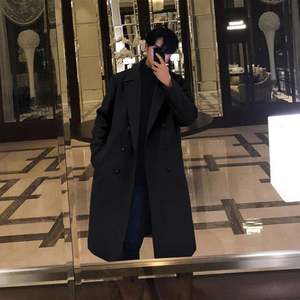 Veste coupe-vent pour homme, double boutonnage, longue veste coupe-vent, vêtement d'extérieur, veste homme - Product Image 5