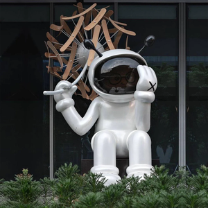 Statua di <span class=keywords><strong>Astronauta</strong></span> in Vetroresina Personalizzata a Grandezza Naturale, Scultura in Resina di Cosmonauta in Vendita - Product Image 5
