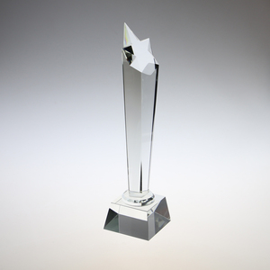 Trofeo de estrella de cristal con cristal K9 de moda, motivo de llama de murciélago pulido tallado para decoración del hogar, regalos de negocios, recuerdos - Product Image 4