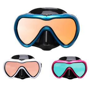 Komfortable Wasserdichte Tauchausrüstung UV-Schutz Glaslinse Antibeschlag Freitauchmaske mit Silikonrand für Taucher - Product Image 6