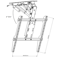 Support de télévision motorisé intelligent avec fonction de levage, abaissement et rotation, pour meuble et plafond, avec éclairage LED intégré