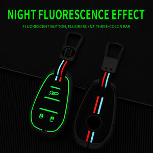 Étui de protection pour clé de voiture en alliage de zinc et gel de silice pour <span class=keywords><strong>Alfa</strong></span> <span class=keywords><strong>Romeo</strong></span> Giulia Stelvio Tonale, porte-clés, <span class=keywords><strong>accessoires</strong></span> de sac - Product Image 3