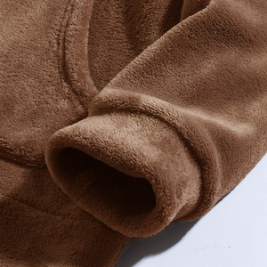 Felpa con Cappuccio e Orecchie di Orso per Autunno e Inverno, Personalizzabile, alla Moda, Casual, in Pile Corallo, Pullover Pesante - Product Image 3