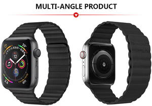 Magnetic Leather <span class=keywords><strong>Loop</strong></span> 38MM 42MM Smart Watch Bands For Apple Watch Strap For iWatch 5 4 <span class=keywords><strong>3</strong></span> <span class=keywords><strong>2</strong></span> 1 - Product Image 2