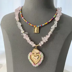 Collar de arcilla de polímero místico bonito, collar de cristal transparente, colgantes de joyería <span class=keywords><strong>bonitos</strong></span> <span class=keywords><strong>para</strong></span> collar como <span class=keywords><strong>regalos</strong></span>, con diseño de arcilla - Product Image 1