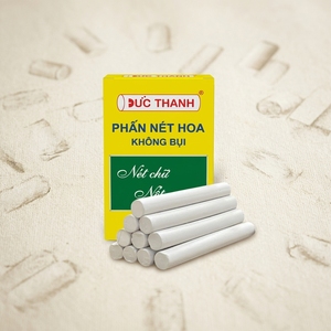 Tiza Blanca Ecológica Duc Thanh, 12 Unidades por Caja, Sin Polvo, Segura para la Piel, Carbonato de Calcio en Barra Extruida, Distribuidor Comercial - Product Image 1