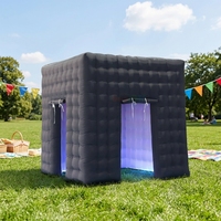 Cabina Fotografica Gonfiabile LED Portatile, Tenda per Feste con Luci RGB Cangianti, Impermeabile, Ventilatore Integrato, Facile da Montare, per Matrimoni ed Eventi