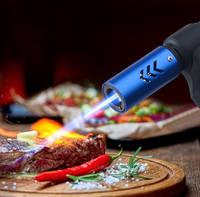 Briquet torche au butane coupe-vent pour cuisine extérieure, rechargeable, pour cigarettes et cigares de luxe, vente en gros