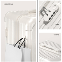 Ensemble de Valises Intelligentes de Voyage en ABS et PC de 20/22/24/26/30/32 Pouces, Bagages Multifonctionnels de Mode avec Porte-Gobelet et Port USB
