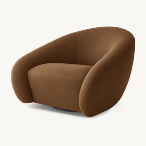 Muebles para el hogar de diseño sasánida, sala de estar de lujo contemporánea, silla giratoria Reyne de varias telas - Product Image 5