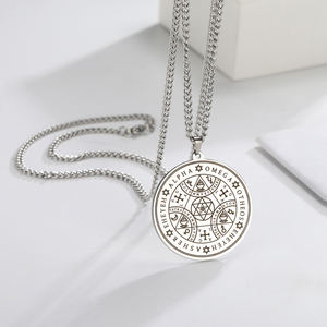 จี้สร้อยคอสแตนเลสลายตราประจำ 7 พระมหากษัตริย์เทวทูตและตราประจำจักรพรรดิ์สี่องค์  ของ Myshape - Product Image 5