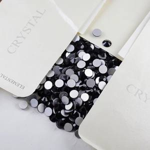 Kristal Yantuo Jet Black SS3-SS30 Bulat Datar Tanpa Perekat Panas untuk Bikini Wanita - Product Image 1