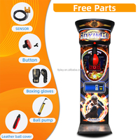 Máquina recreativa de boxeo Ultimate Big Punch para interiores, juego de arcade para prueba de velocidad y reflejos, operada con monedas, de plástico, fibra de vidrio y metal.