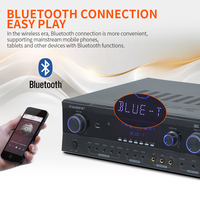 Ev Tipi KTV Karaoke Amfisi, DSP 2.0 Kanal Ses Alıcısı, USB Fonksiyonu Destekli, Kablosuz Mikrofonlu
