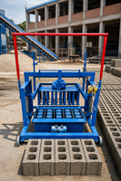 Machine automatique mobile hydraulique 4-45 pour la fabrication de briques, de blocs creux en béton et de blocs de ciment, pour petites productions