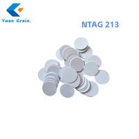 Mini-étiquettes NFC RFID en PVC, puce 213, compatibles paiement, adhésives, étanches, diamètre 25 mm, pour appareils compatibles NFC