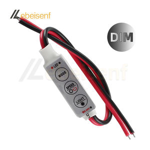 Heißer Mini-LED-Controller DC 12 V 24 V 12 A Konstante Spannung PWM 1-Kanal einfarbige Streifenleuchten 2-Stick-Lötkabel 3-Schlüssel-Dimmer - Product Image 2