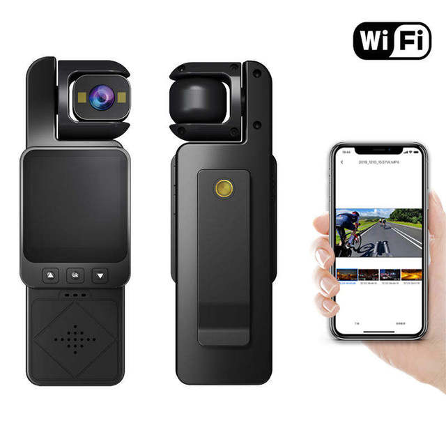 New 1080P Body Worn Sport Camera DV Wifi 12mp 360° Adjustment Pocket Body Sport Action Camera Lightweight Outdoor Motion Camera