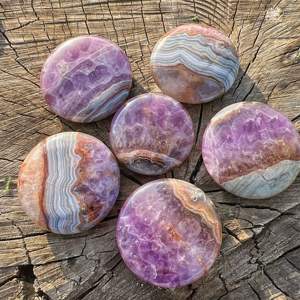 หินอะเมทิสต์อาเกตทรงกลมขัดเงาธรรมชาติสำหรับตกแต่งบ้านและเป็นของขวัญวันหยุด - Product Image 4